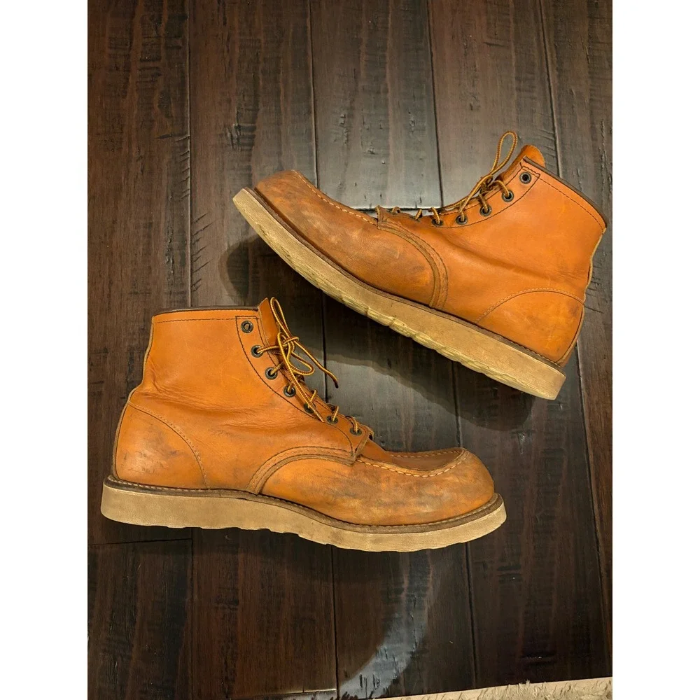 Red Wing 10875 Traction Tred 6-Inch Leather Work Boots Brown Mens